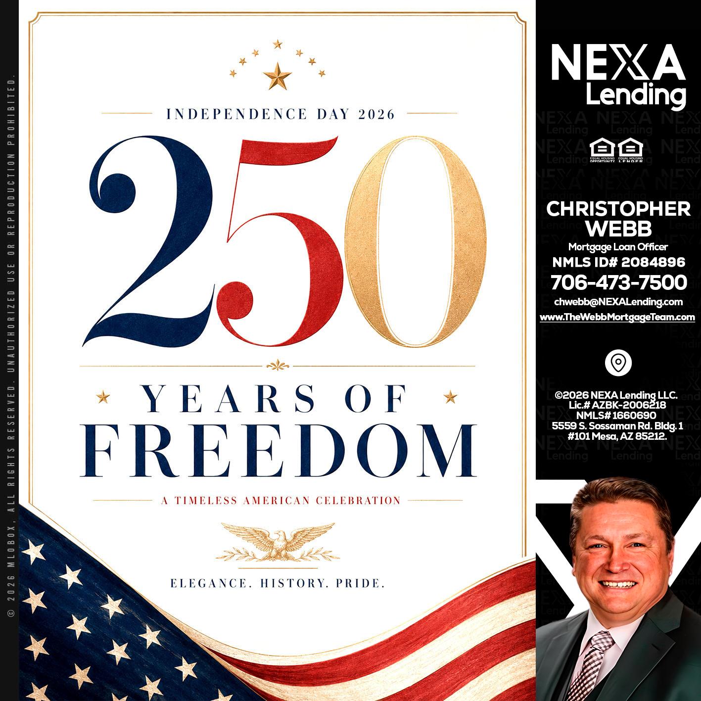 250 YEARS - Christopher Webb -Mortgage Loan Officer