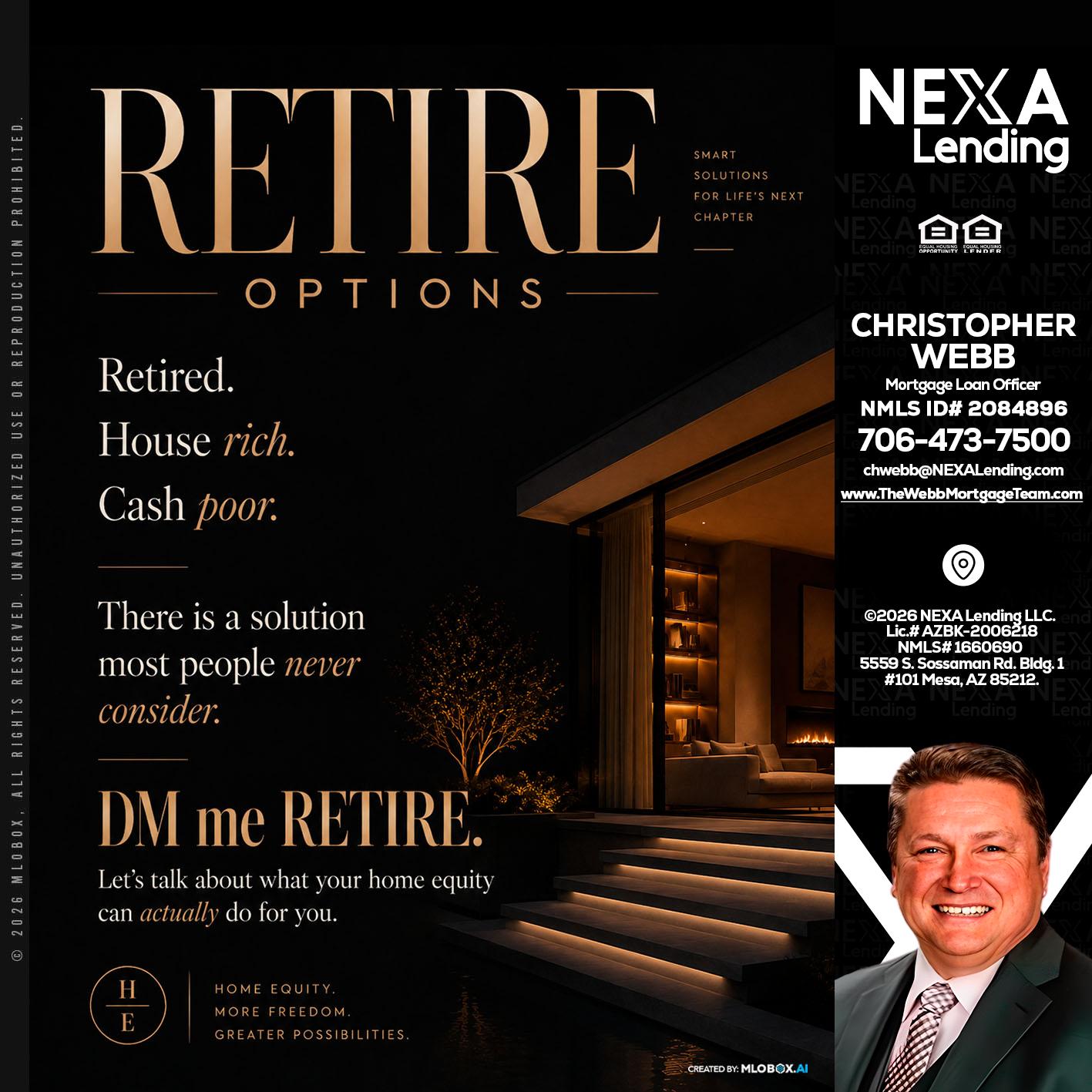 RETIRE LOANS - Christopher Webb -Mortgage Loan Officer