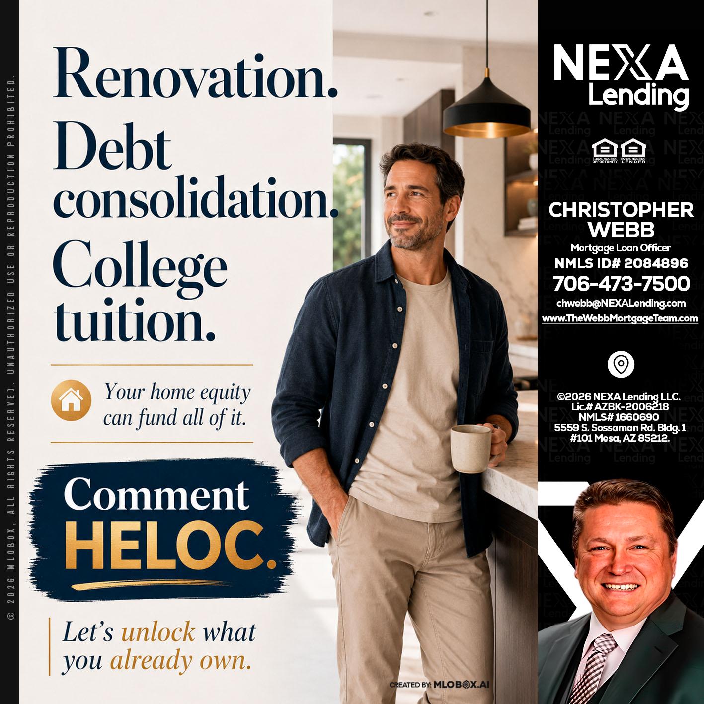 RENOVATION DEBT - Christopher Webb -Mortgage Loan Officer