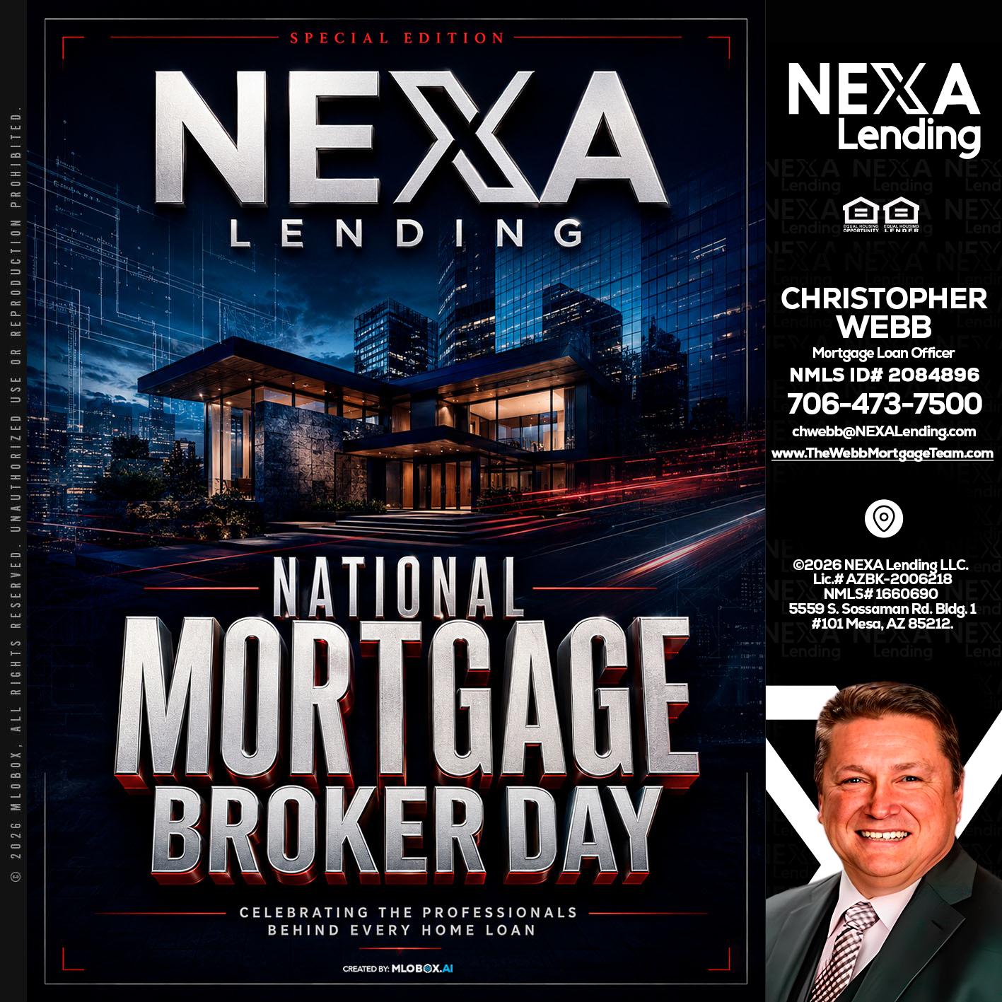 NATIONAL MORTGAGE BROKER DAY - Christopher Webb -Mortgage Loan Officer