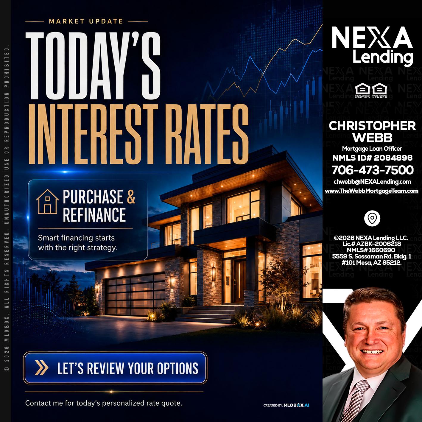 TODAYS RATES - Christopher Webb -Mortgage Loan Officer