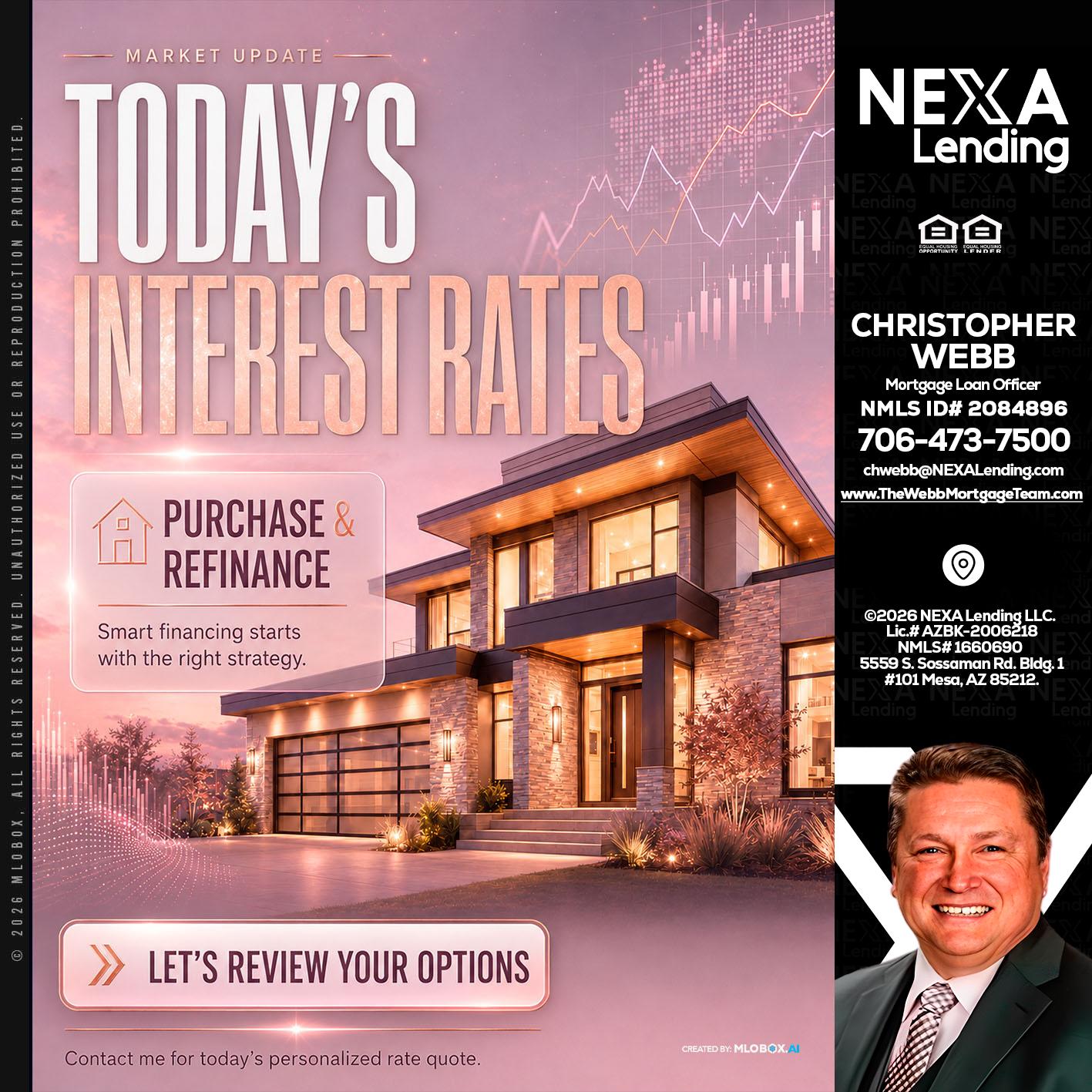 todays interest rates - Christopher Webb -Mortgage Loan Officer