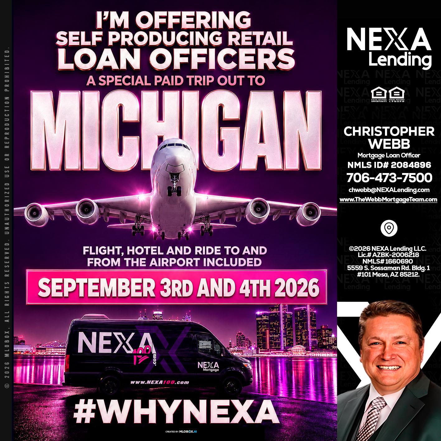 MICHIGAN TRIP - Christopher Webb -Mortgage Loan Officer