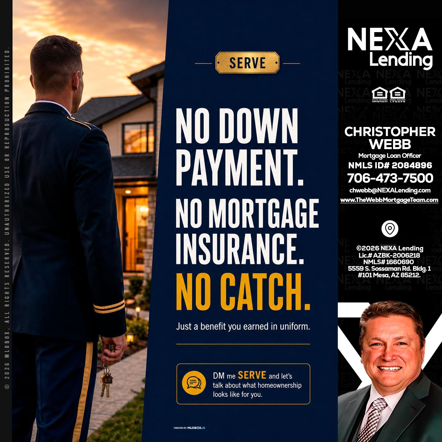 NO DOWN PAYMENT - Christopher Webb -Mortgage Loan Officer