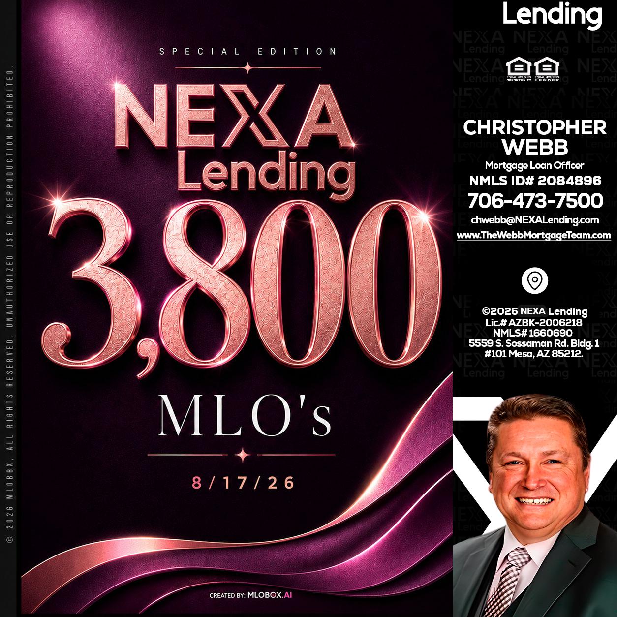 3800 MLOs - Christopher Webb -Mortgage Loan Officer