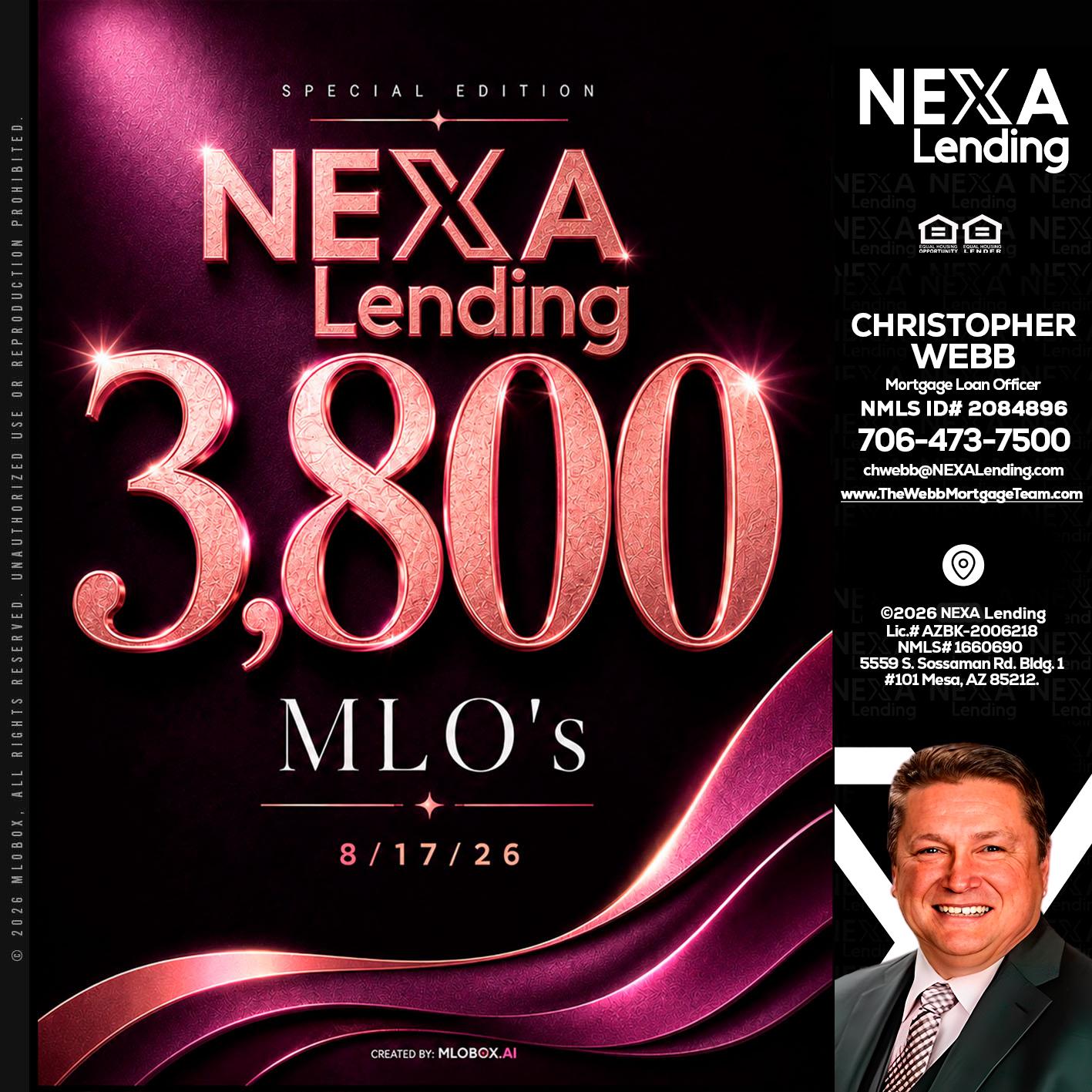 3800 MLOs - Christopher Webb -Mortgage Loan Officer
