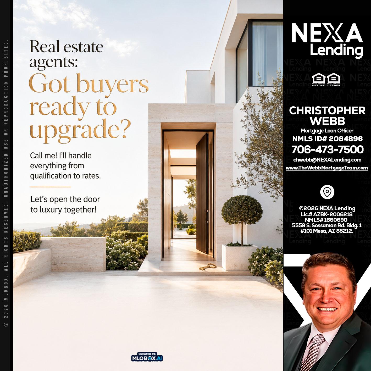 REAL ESTATE AGENTS - Christopher Webb -Mortgage Loan Officer