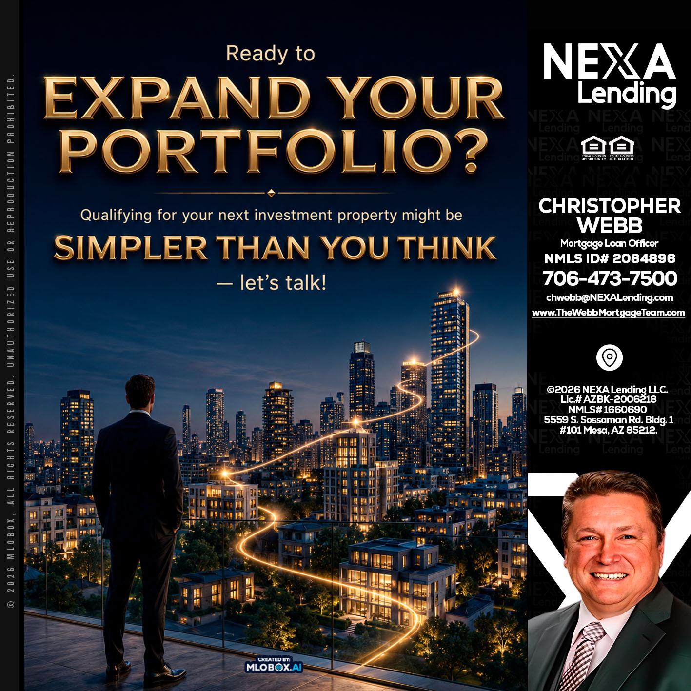 expand you portfolio - Christopher Webb -Mortgage Loan Officer