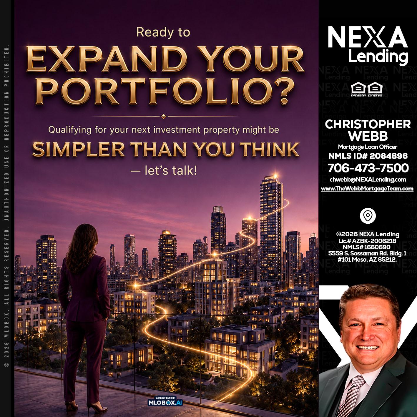 EXPAND YOUR PORTFOLIO - Christopher Webb -Mortgage Loan Officer