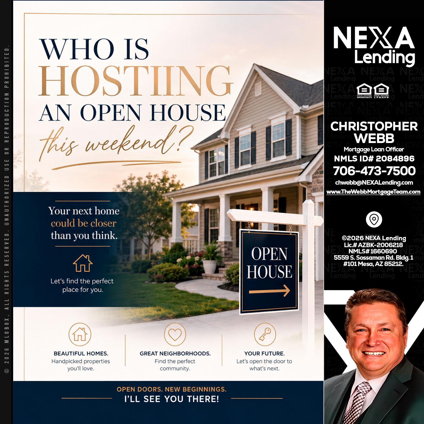 WHOS HOSTING - Christopher Webb -Mortgage Loan Officer