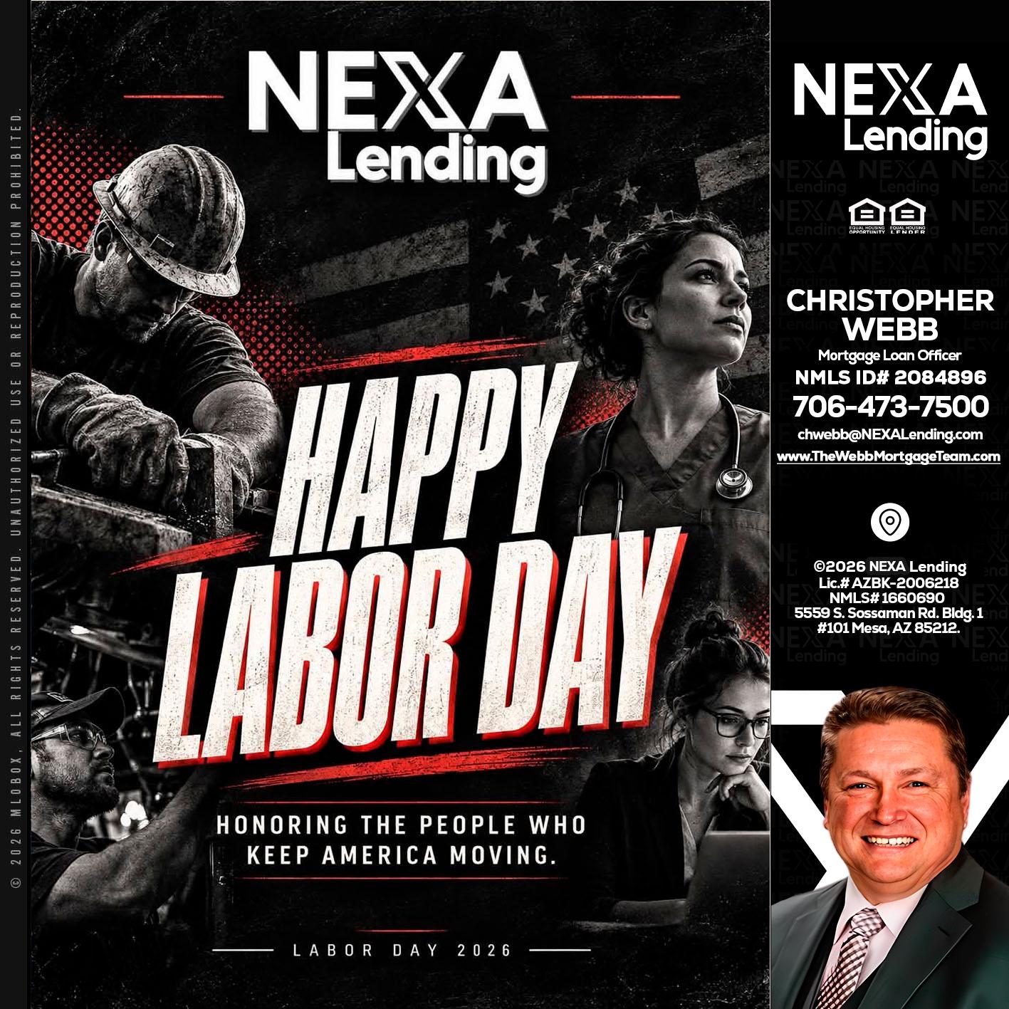 LABOR DAY - Christopher Webb -Mortgage Loan Officer