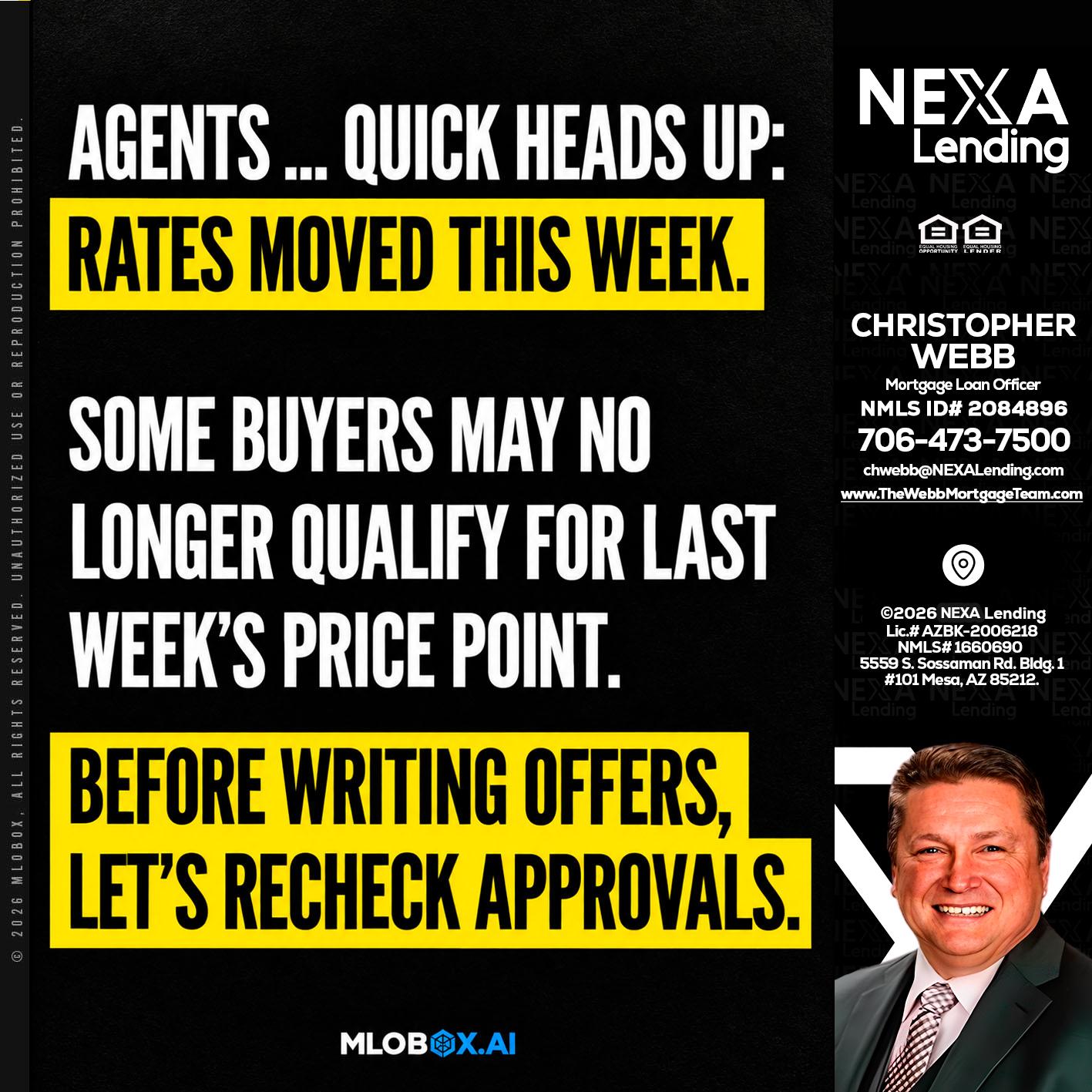 AGENTS QUICK - Christopher Webb -Mortgage Loan Officer